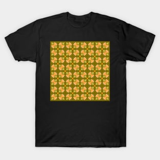 Spring flowers and leaves pattern, version 11 T-Shirt